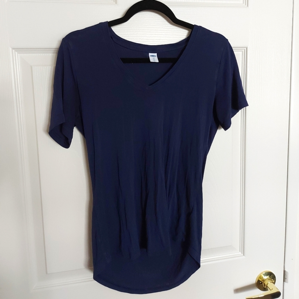 Navy Blue Basic Loose Fit T-shirt from Old Navy